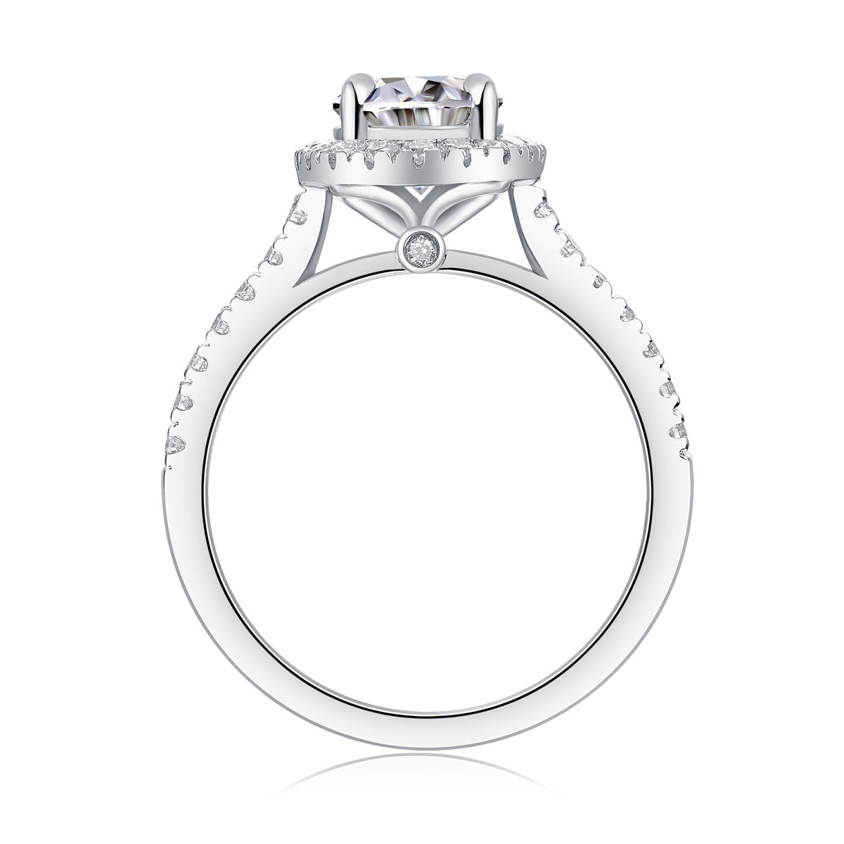 Audrey Large Diamond Ring Luxury Fashion Set Moissanite Silver Ring