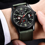 Men's Military Nylon Waterproof Date Quartz Analog Army Men's Quartz Wrist Watches Calendar Quartz Watch