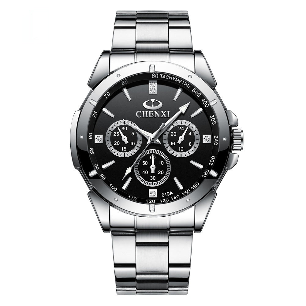 CHENXI Koppelhorloges Cadeau Lover Horloges Mode Vrouwen Roestvrij Staal Waterdicht Kwarts Polshorloge