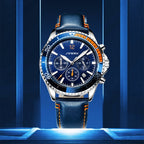 Man Leather Band Automatic Sports Watch - Acquisti Online