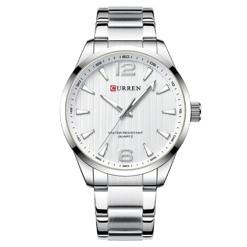 Curren Men's Business Casual Fashion Watch Automatic Quartz Movement Steel Band Waterproof Man Watch - Acquisti Online