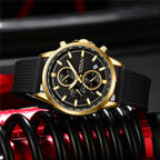 CRRJU Luxe heren multifunctioneel waterdicht lichtgevend sport casual quartz polshorloge