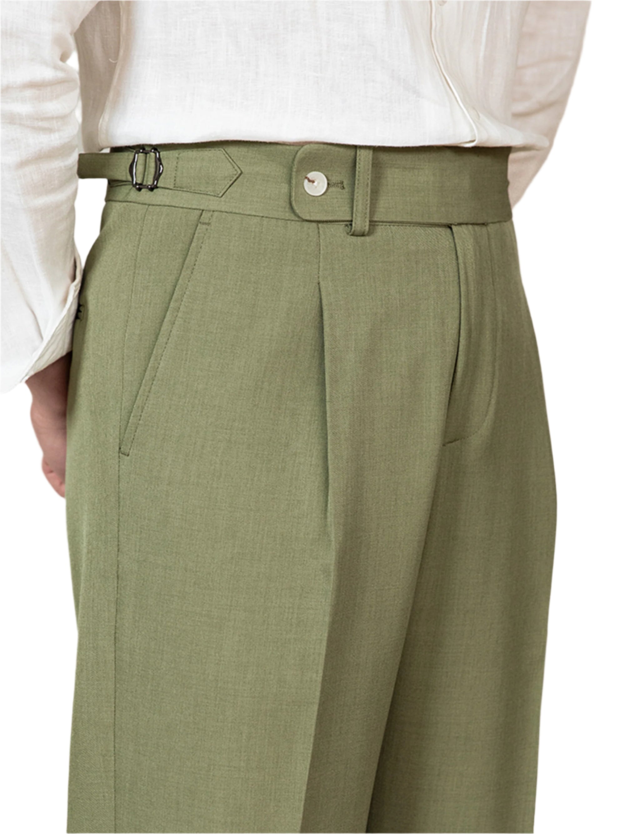 Naples High Waist Suit Pants British Retro Men's Casual Pant