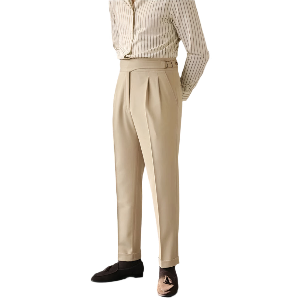 Men's High Waist Slim Fit Business Men's Casual Pant