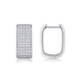 Women's Luxury Wide Hoop Earrings 925 Silver Moissanite Diamond Small Hoop Earrings Iced Out White Gold Hoop Earrings
