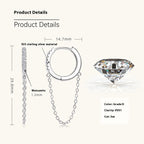Women Luxury Earrings S925 Sterling Silver Moissanite Diamond Earrings High Quality Tassel Chain Hoop Women Earrings