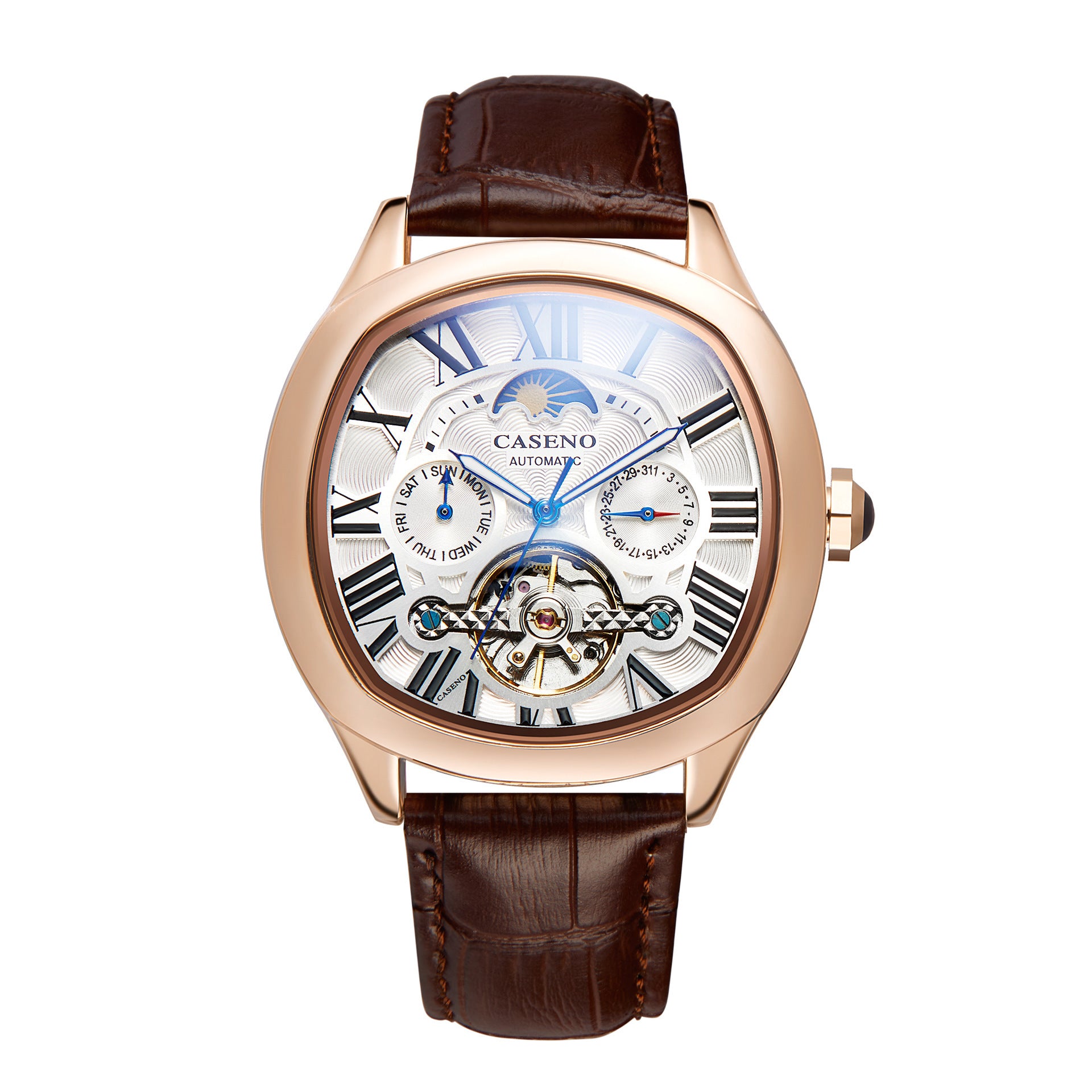 CASENO Star Tourbillon Orologio Automatico Orologio Meccanico Impermeabile Completamente Automatico