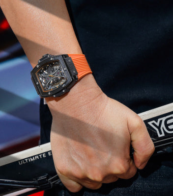 MEGIR Fashion Sports Watch Black Silicone Strap for Men Military Waterproof Analog Quartz Wrist Watch with Tonneau Dial Luminous Sports Watch