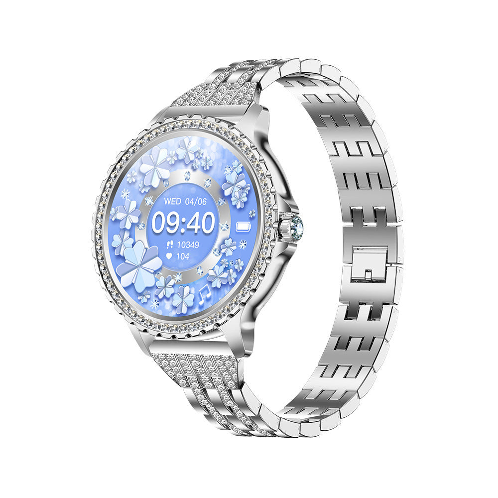 I58 Smart Watch Bluetooth BT Call Health Track Blood Oxygen Smart Reminder Multi Sport Mode Rhinstone Crafted Smart Watch