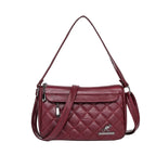 Women's Shoulder Bag Large Capacity Crossbody Multi Zipper Pocket PU Soft Leather Textured Fashionable Women's Crossbody Bag