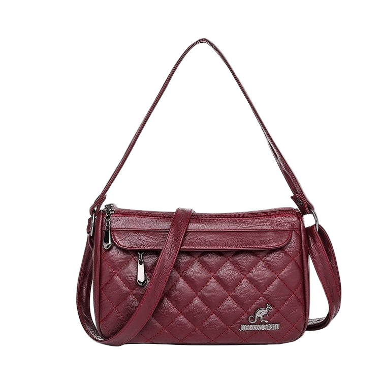 Women's Shoulder Bag Large Capacity Crossbody Multi Zipper Pocket PU Soft Leather Textured Fashionable Women's Crossbody Bag