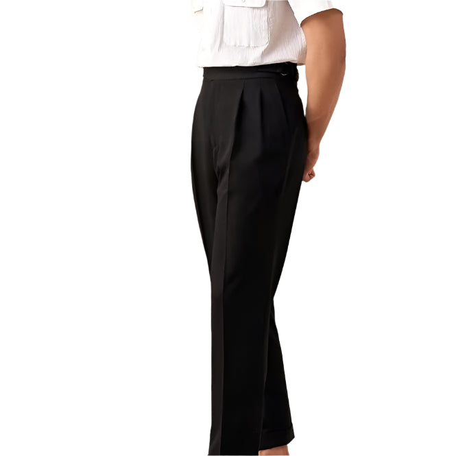 Men's Fashionable Casual Formal Pants British Style Leisure Commute Solid Color pant Mid Waist Men's Casual Pants