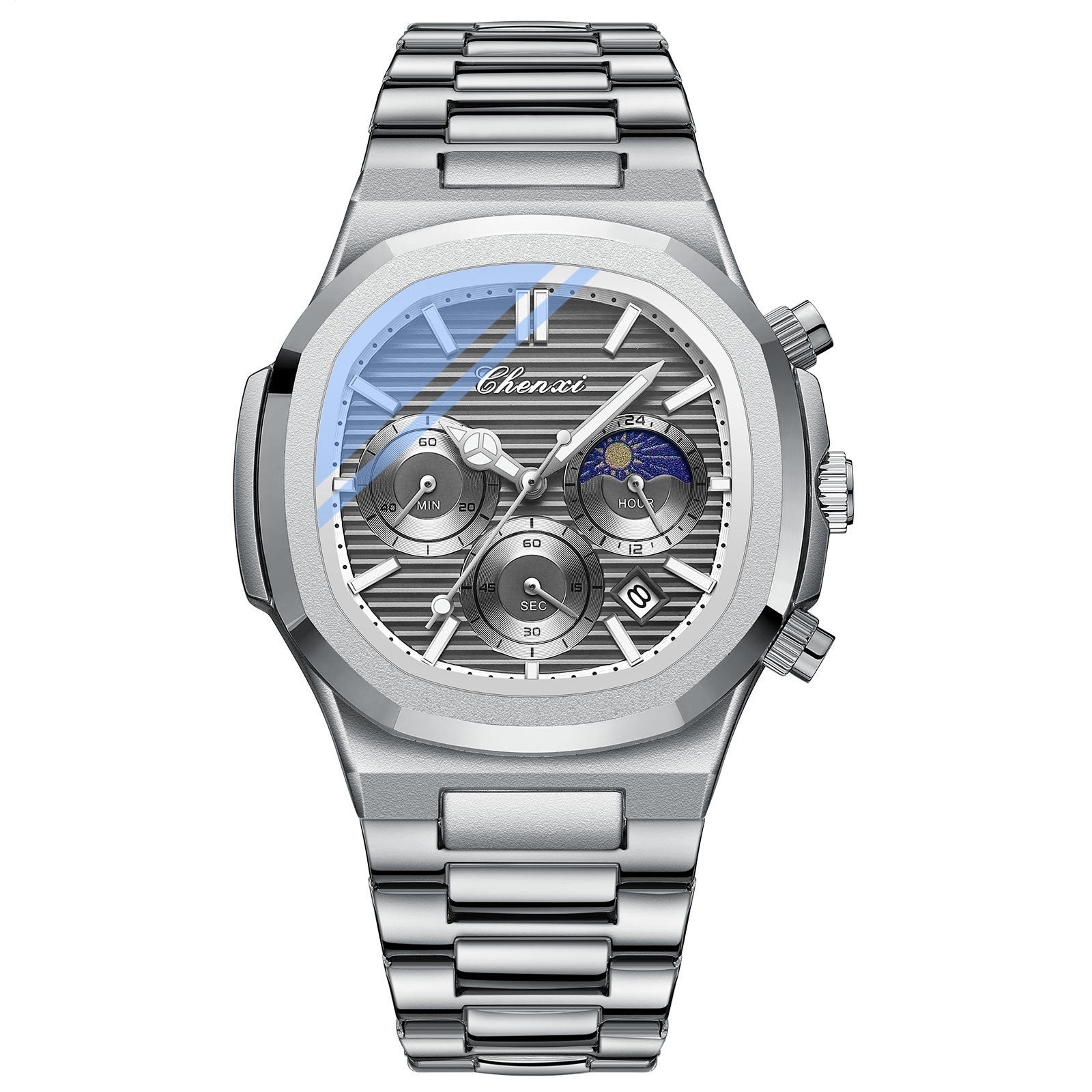 CHENXI Nuovo Orologio da Polso da Uomo Cronografo da Business Orologio da Uomo Militare Marchio Superiore di Lusso Orologio in Acciaio Inossidabile
