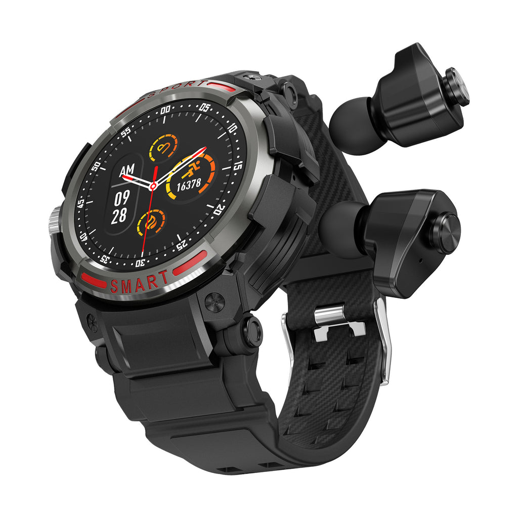Orologio intelligente da uomo con auricolari TWS, Bluetooth, chiamata, display AMOLED, fitness tracker, monitoraggio della salute, pagamento NFC, orologio intelligente