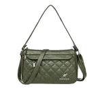 Women's Shoulder Bag Large Capacity Crossbody Multi Zipper Pocket PU Soft Leather Textured Fashionable Women's Crossbody Bag