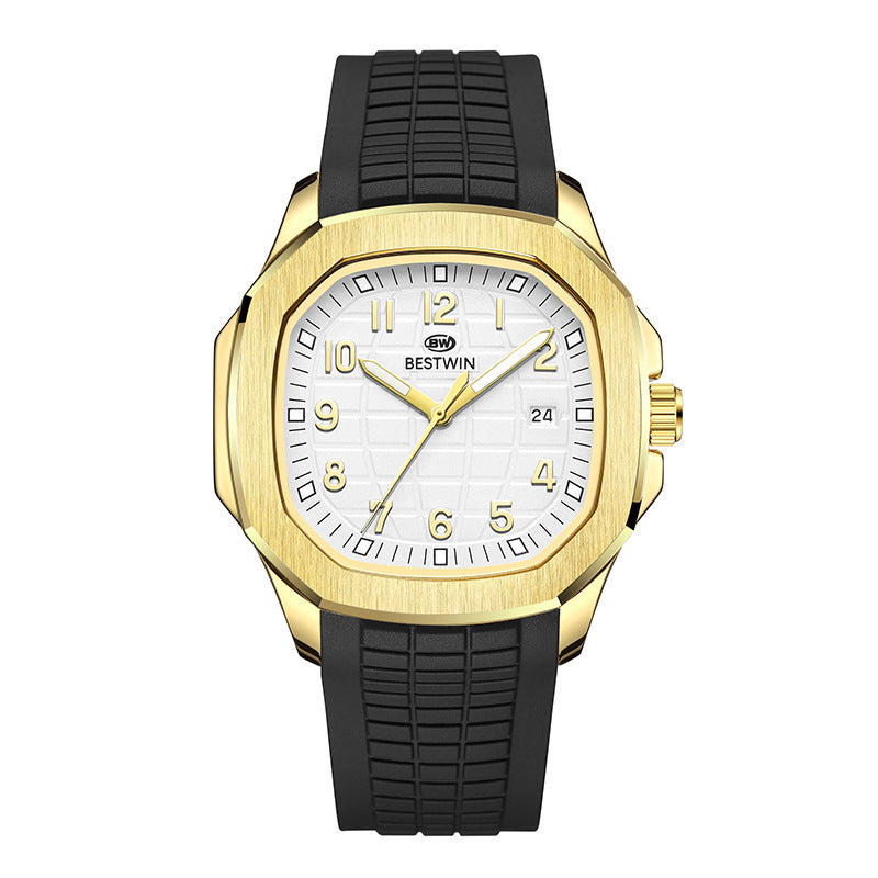 Fashion Sports Silicone Strap Alloy Men's Watch