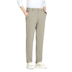 Men's Casual Pants Spring Ice Silk Elastic