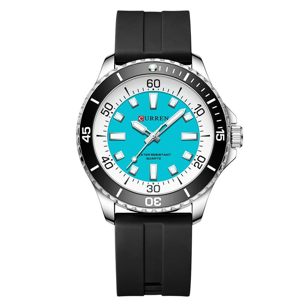 Orologio Curren da uomo sportivo casual al quarzo automatico con cinturino in silicone impermeabile da uomo Fashion 2026