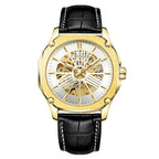 Orologio da polso di lusso da uomo T-WINNER, orologio meccanico automatico impermeabile con cassa scavata