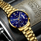 Lichtgevend waterdicht herenhorloge, stijlvol en veelzijdig quartzhorloge