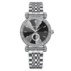 CRRJU Luxury Quartz Wrist watches for Women Stainless Steel Bracelet Rhinestones Bling Dail Elegant Ladies Quartz Watch