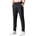 Heren modieuze casual formele broek effen kleur casual pak dunne broek medium elastisch nylon mode heren casual broek