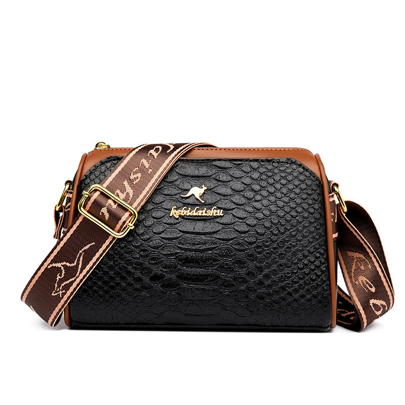 Women's Shoulder Bag Rhombus Leather Fashion Shoulder Messenger Bag Large Capacity Women Crossbody Bag