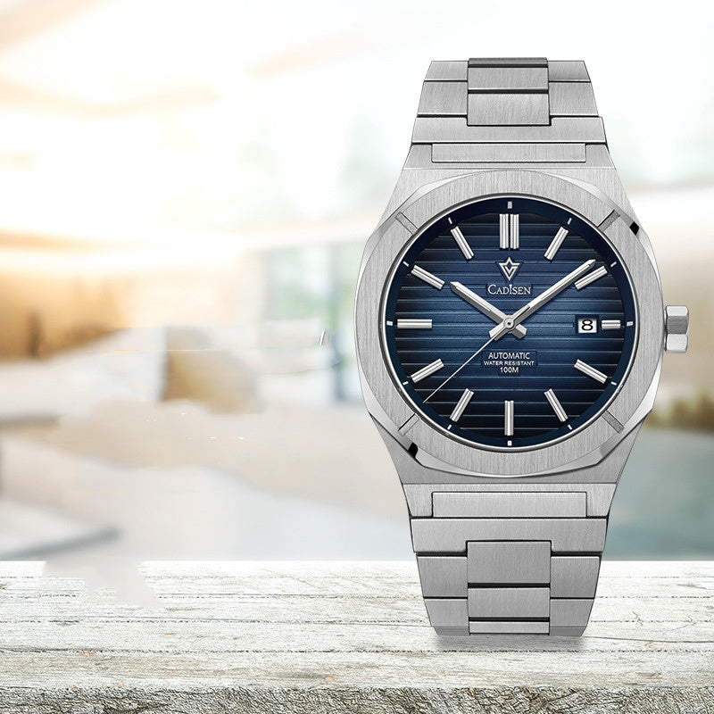 Orologio da uomo CADISEN con movimento meccanico completamente automatico, alla moda e da lavoro