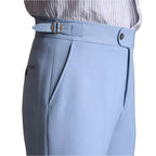Men's Casual High-waisted Men's Non-ironing Elastic Hanging Pants Naples Solid Color Dress Pants