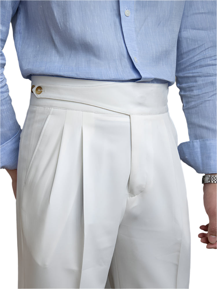 Men's Fashionable Business Casual Formal Pants Commuter Suit Casual Suit Italian High Waist Straight-leg Men's Pants