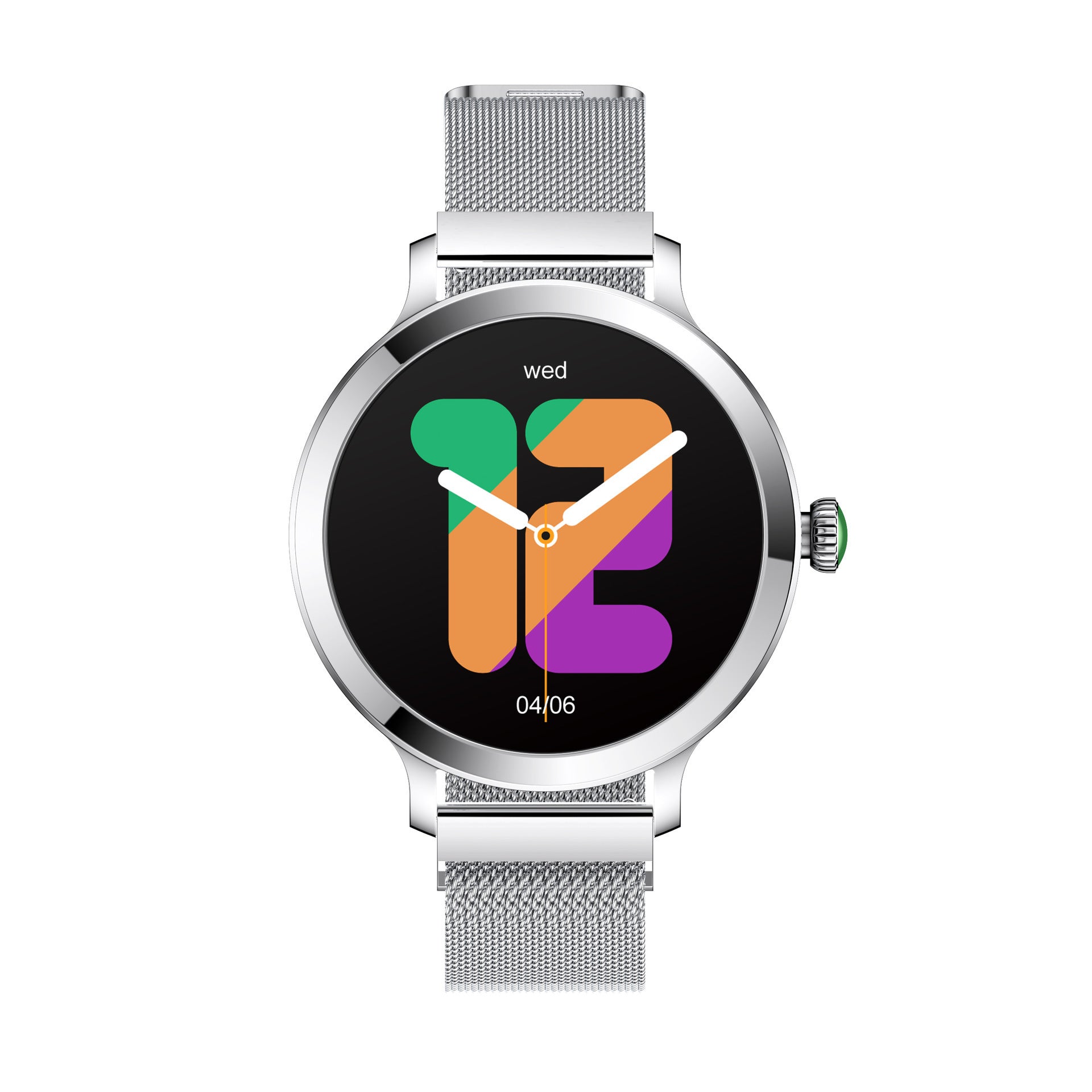 Orologio intelligente da donna AMOLED con Bluetooth, monitoraggio della pressione sanguigna e della frequenza cardiaca, Smart Remainder