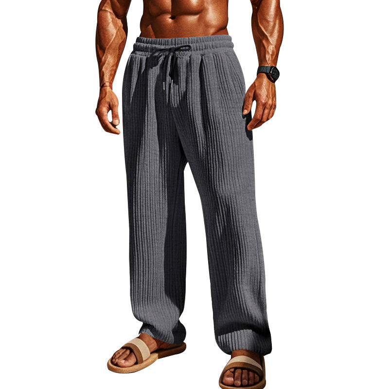 Men's Fashion Casual Baggy Straight Trousers
