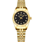 Chenxi Brand Luxury Women Watch Gold Blue Quartz Wrist Stainless Steel Rhinestone Crafted Casual Waterproof women Watches