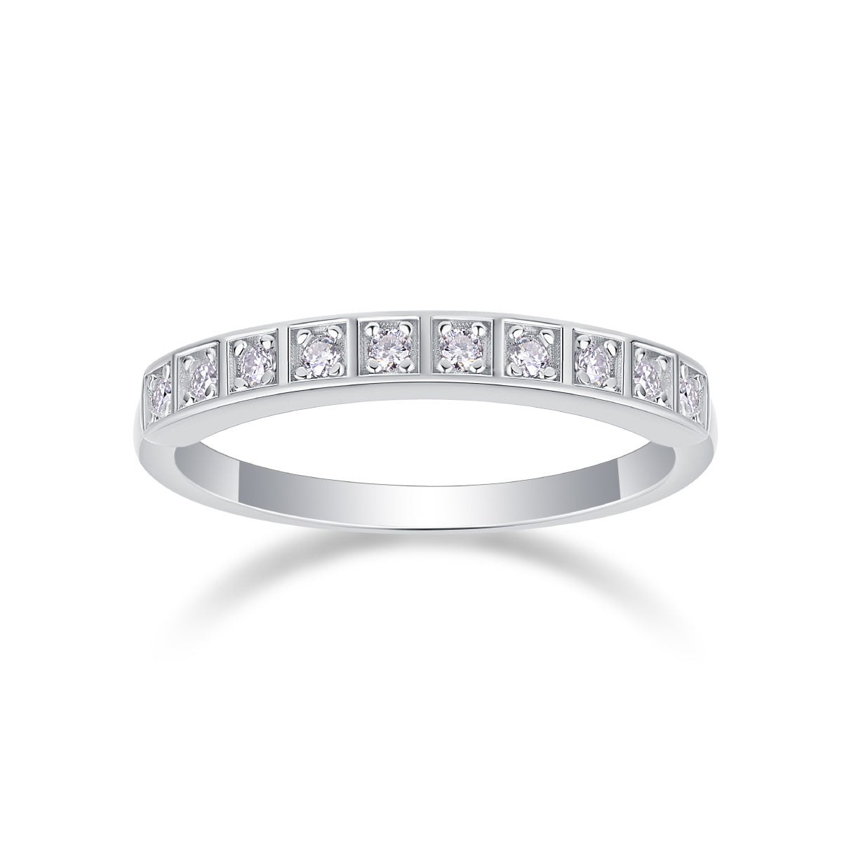 Luxe damesringen van S925 sterling zilver met moissanite en diamanten, hoogwaardige kubieke zirkonia en een verlovingsring.