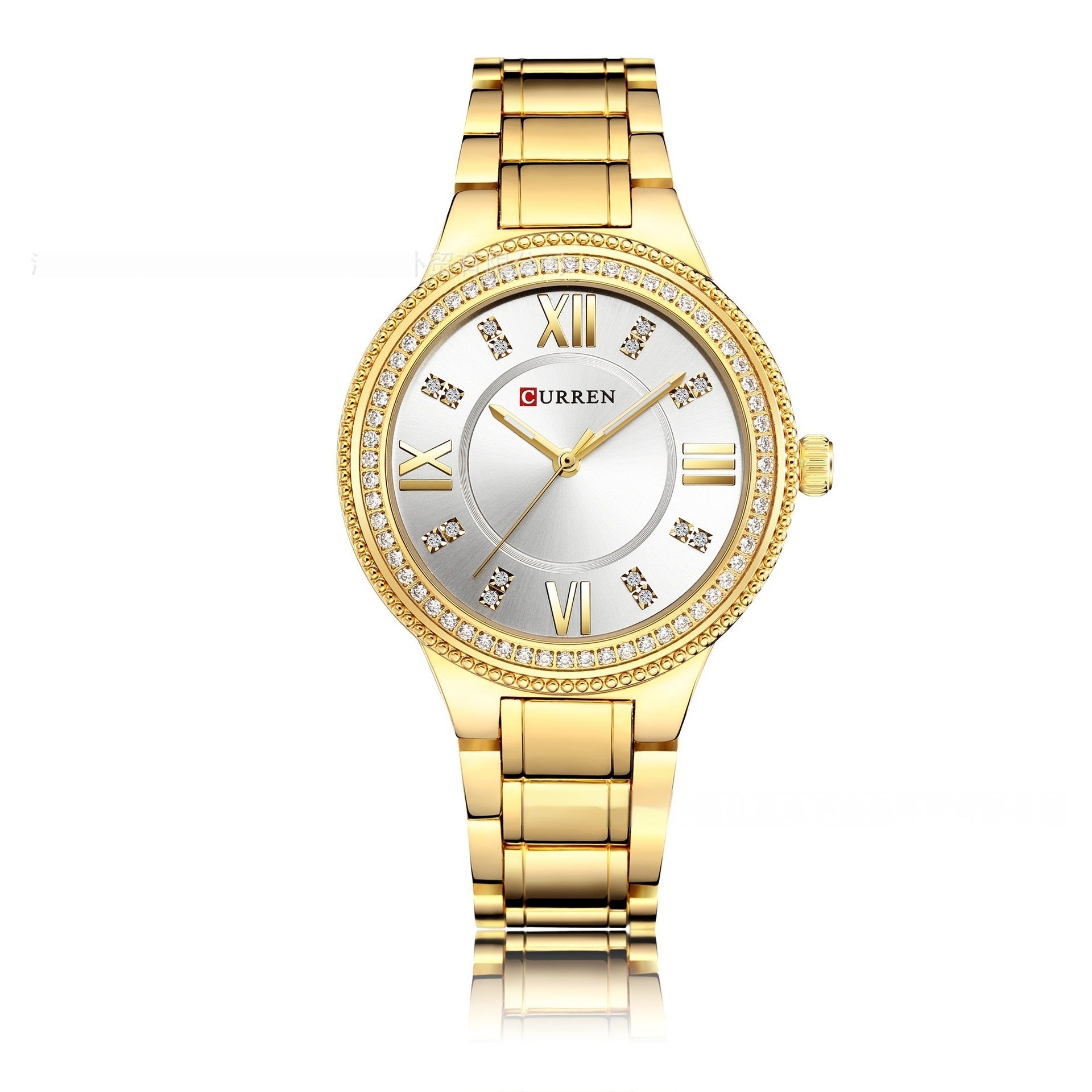 CURREN 9004 Women Quartz Watch Fashion Diamond Dress Bracelet Ladies Watches Quartz Women's Wrist Watch - Acquisti Online