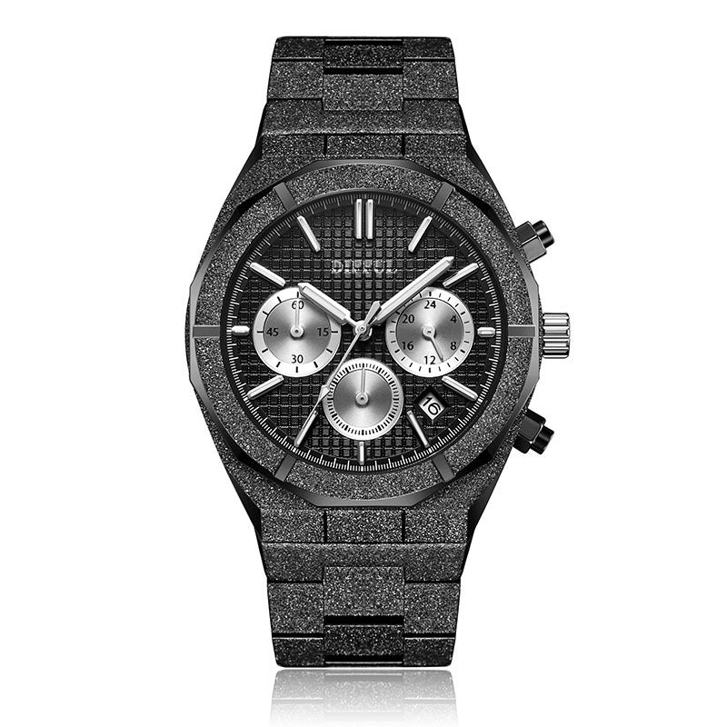 DIFFUL Men's Luxury Fashion Watch Automatic Quartz Movement Steel Strap Waterproof Man Watch - Acquisti Online