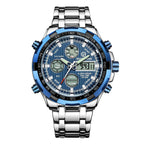 Orologio sportivo multifunzione in lega con calendario da uomo