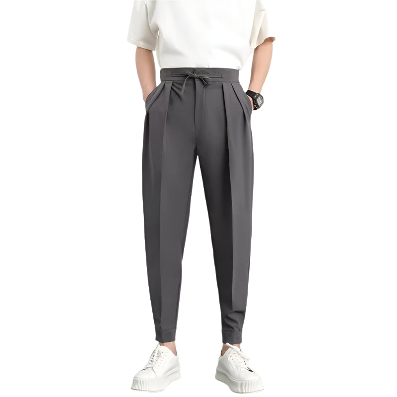 Men's Fashionable Slim Line Casual Pants High-waisted Striped Business Formal Suit Pants Men's Casual Slim Trousers Pants