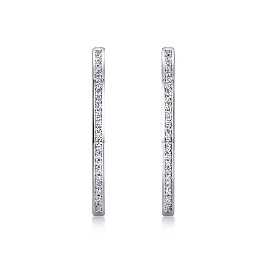 Female Master Luxury Fashion Diamond Earrings Stud Inlaid With Mosan Diamond Silver Jewelry