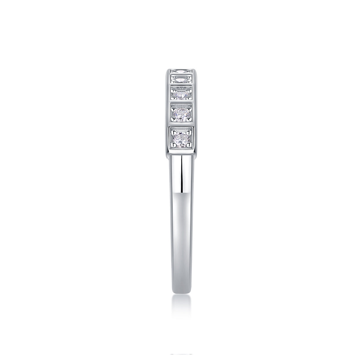 Luxe damesringen van S925 sterling zilver met moissanite en diamanten, hoogwaardige kubieke zirkonia en een verlovingsring.