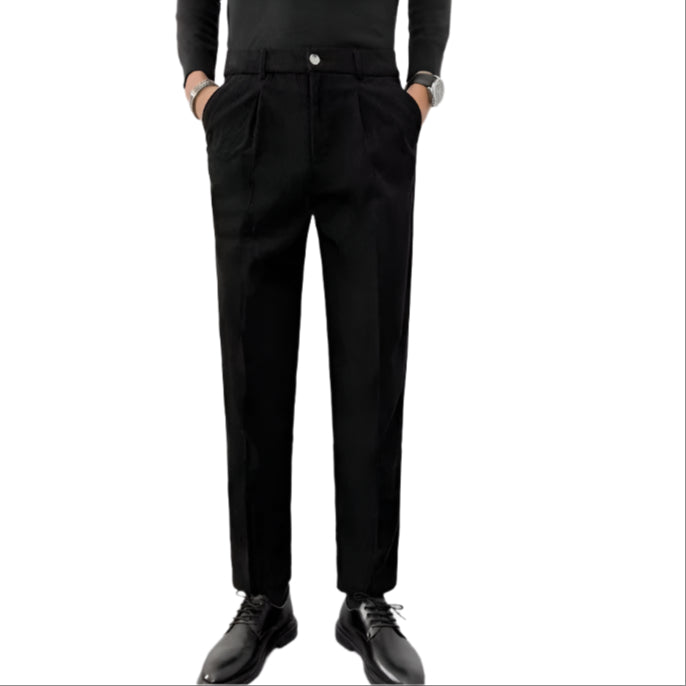 All-match stretch draperende pantalon rechte enkellange cargobroek