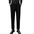 All-match stretch draperende pantalon rechte enkellange cargobroek