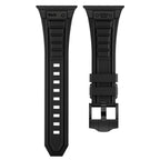 Apple Watch High Elastic Silicone Strap I watch Series   1-9 Metal Folding Buckle Smart Watch