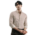 Men's Fashionable Business Casual Formal Shirt Solid Color Style Polyester Vertical Cardigan Stripes Men's Casual Shirt