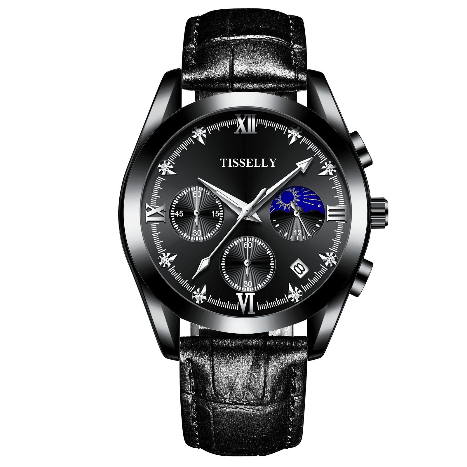 Tisselly Man Orologio Uomo Alla Moda Business Casual Impermeabile Movimento Automatico al Quarzo