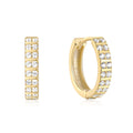 Women Luxury Earrings High Quality Elegant Sparkly Diamond Hoops Gold Plated S925 Silver Zircon Hoop Women Earrings - Acquisti Online