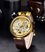LIGE  Luxury Leather Band Waterproof Watch - Acquisti Online