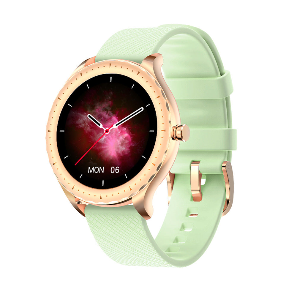 Vrouwen Smartwatch Bluetooth Calls Fitness Tracker met 1,09'' Rond Touchscreen Waterdichte Gezondheidsmonitor Smartwatch