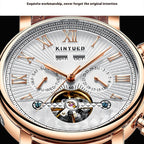 KINYUED Man Business Casual Automatic Tourbillon Leather Band Watch - Acquisti Online