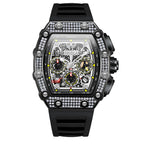 Orologio meccanico multifunzionale alla moda, nuovo, stile Full Diamond